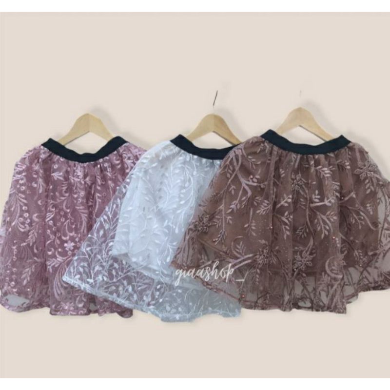 (FREE SCRUNCHIE TILLE) ROK ANAK TILLE GLITTER PREMIUM/ROK ANAK 2-5 TAHUN/ROK TILE