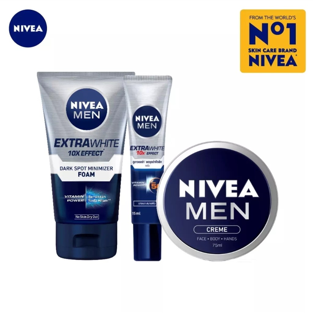 Harga Satuan Nivea Men Anti Dark Spot Facial Foam 100ml / Cream Moisturizer 75ml / Cream Serum 15ml