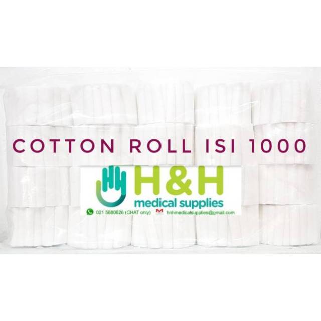 Dental Cotton roll isi 1000 PCS / Kapas dental / Cotton roll Gigi