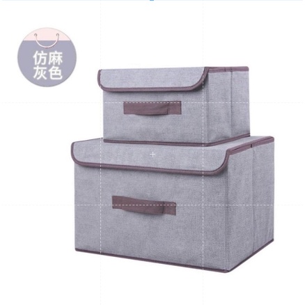 Storage Box Organizer / Kotak Tempat Penyimpanan Serbaguna Bahan Cotton Fabric