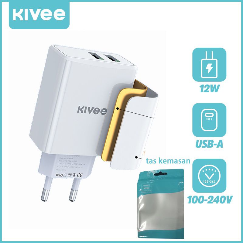 Batok adaptor charger merek KIVEE 12W