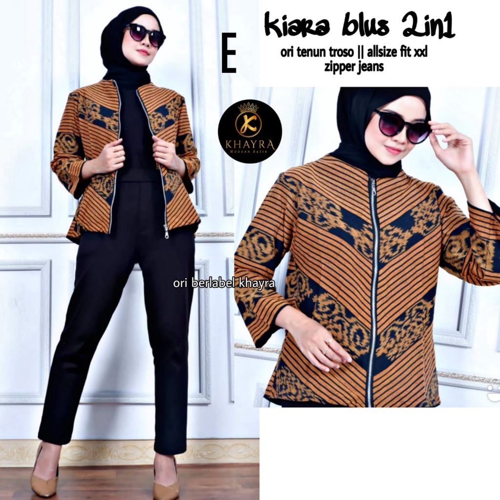 Kiara blus 2 in 1 ori tenun troso