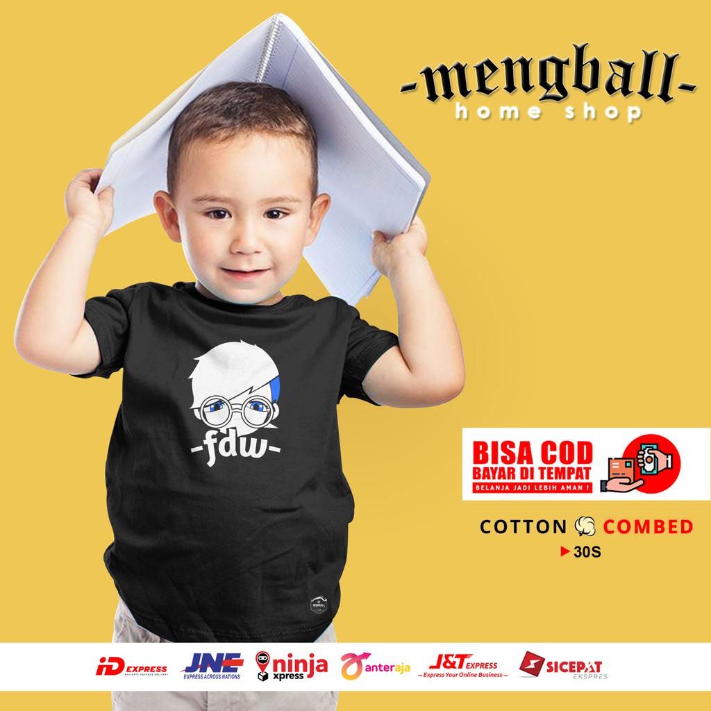 Kaos Anak FDW GAMING Kaos Youtubers Kaos Gamers Kaos Gaming Terlaris Cotton Combed 30s