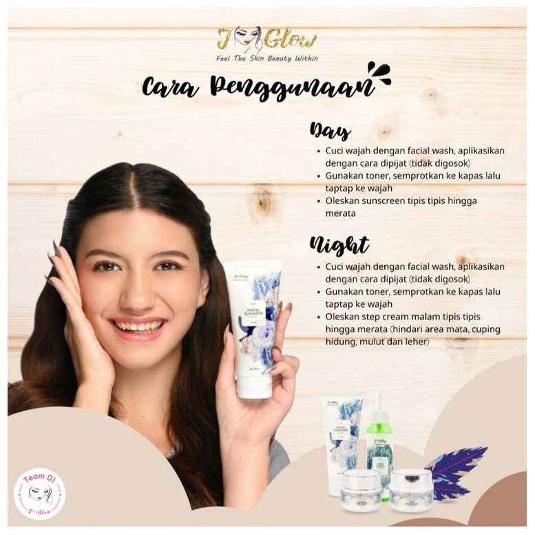 Jglow Skincare Paket Acne Whitening Skin Cream glowing(Menyembuhkan beruntusan serta jerawat ringan)