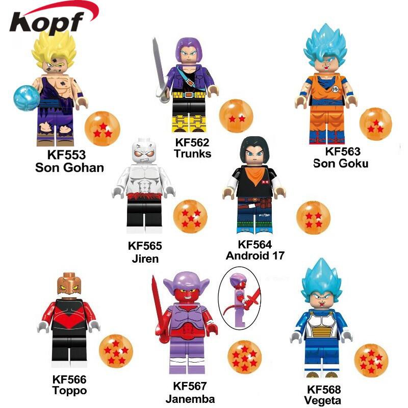 Mainan Lego KF6045 Building Blocks Dragon Ball Son Gohan Trunks Janemba Vegeta Bricks Action Model