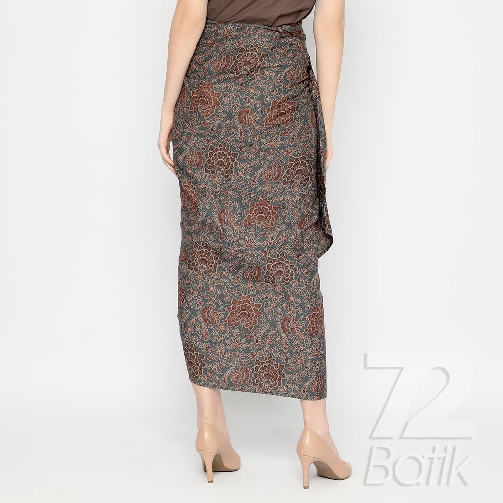 ROK BATIK SPAN Skirt Lilit Kebaya Instan Modern Wanita Motif Puspo Sari Warna Abu Grey Gray 729358 Cap 72 - Rok Batik Lilit Bawahan Skirt Kamen Kebaya Songket Batik Panjang Plisket Span Instan Jadi Bali Lembaran Premium Modern Untuk Wanita Kondangan