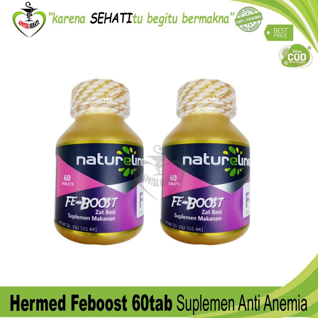 Natureline Feboost tab Suplemen Zat Besi Anti Anemia BPOM Fe Boost