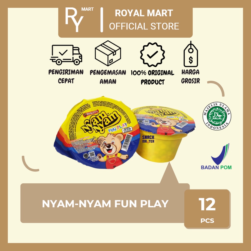 

Biskuit Stik Coklat Nyam Nyam Fun Play 11g