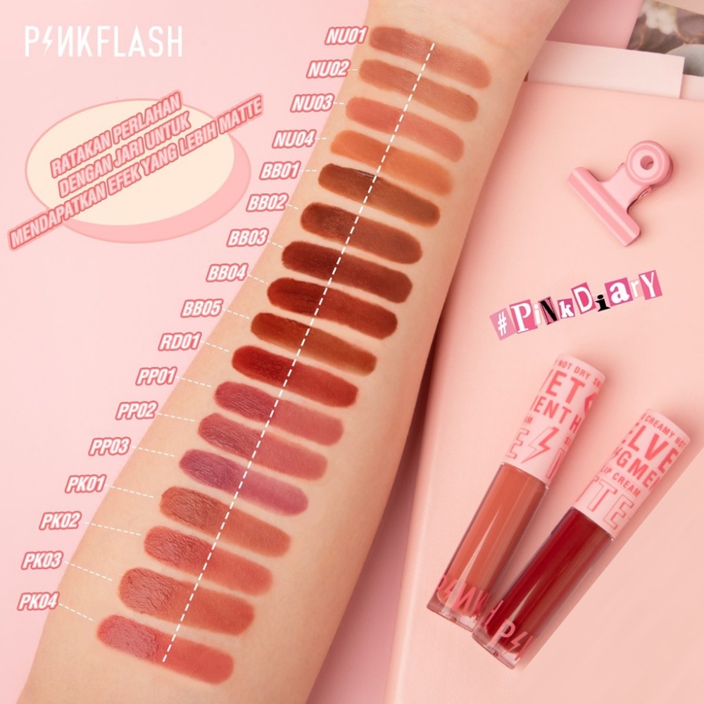 PINKFLASH Silky Velvet Lip Cream | Lipcream | Lipstick | PinkDiary Pink Flash