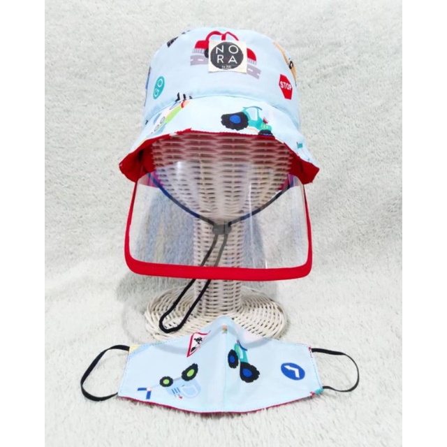 NORA REVERSIBLE BUCKET HAT FACE SHIELD ANAK & BAYI-8