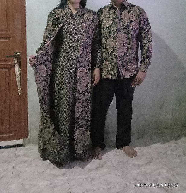 Maura Couple - Sania Ruffle Batik Couple Ori Ndoro Jowi Garansi Termurah Shopee - Batik Modern Solo