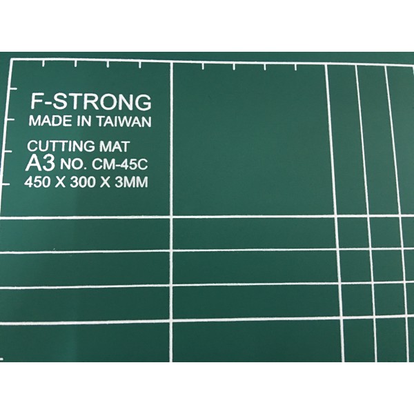 

cutting mat A3 450x300x3mm merk F-Strong made in Taiwan