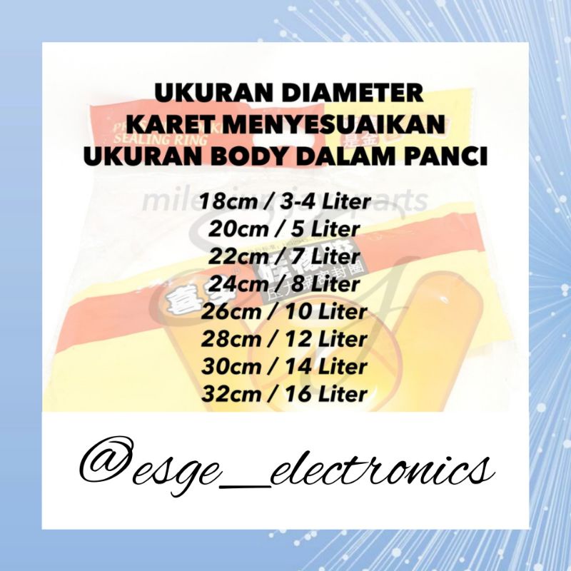 KARET PANCI PRESTO 24 CM 8 LITER ORIGINAL KARET SEAL PANCI PRESTO 24CM 8LITER TUTUP PANCI PRESTO KARET SEAL TUTUP PANCI UKURAN 18CM 20CM 24CM 26CM 28CM PANCI PRESTO SIL KARET PANCI SEAL KARET PANCI PRESTO 24CM 18 20 22 24 26 28 30 32 CM 7 8 10 12 14 LITER