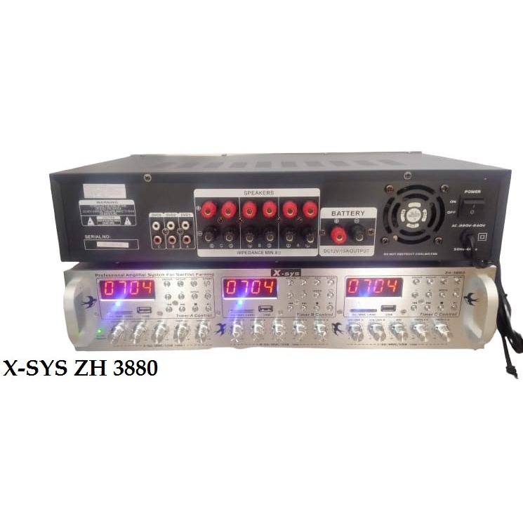 AMPLIFIER X-SYS ZH 3880 AMPLIFIER WALET XSYS ZH-3880 SETTING TIMER