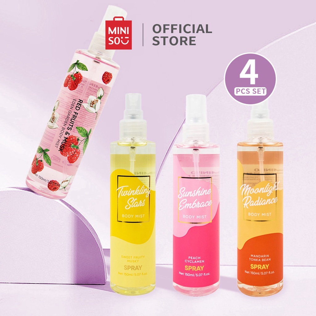 [Bundle] MINISO Body Mist Bundle Fragrance Spray Tahan Lama Besar Botol Parfum Spray