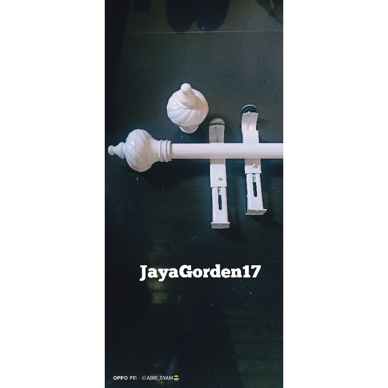 batang besi gorden warna putih