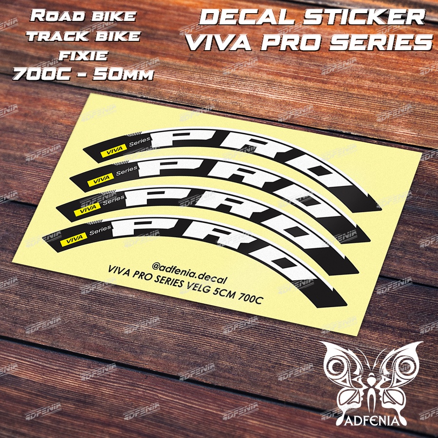 Stiker Decal Rims Viva Pro Fixed Gear Road Bike Fixie Track BIke