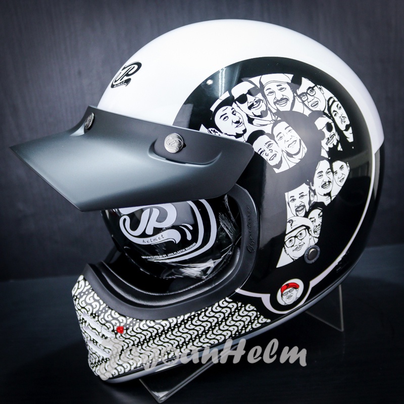 JPX HELM JP SIGNATURE PREDIKSI | PEARL WHITE | RETRO CLASSIC DDRING