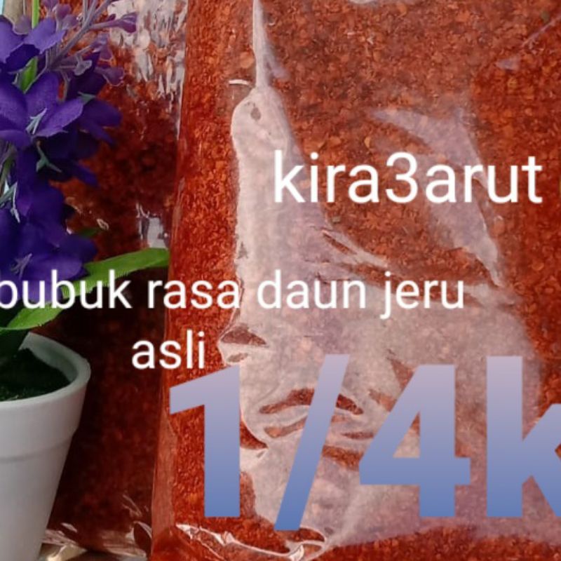 

cabe bubuk asli rasa daun jeruk 1/4