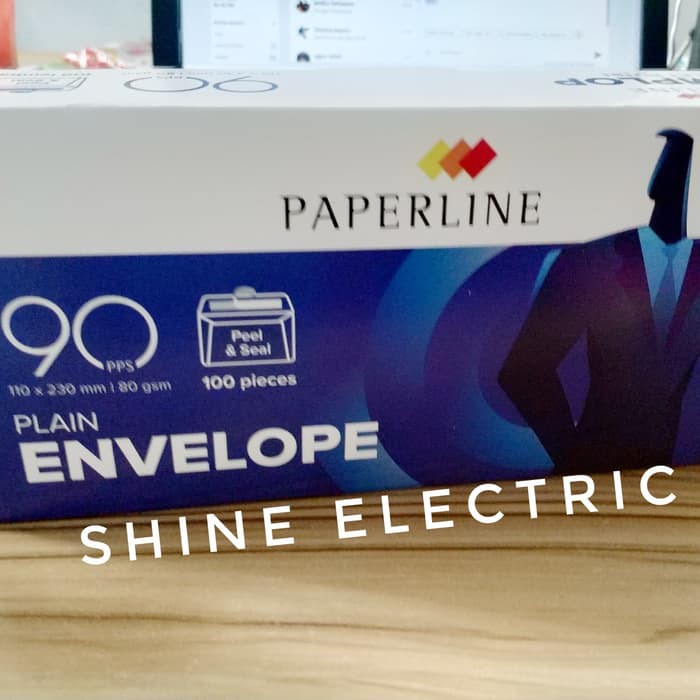 

Amplop Putih Polos Panjang 90 dengan lem seal perekat Paperline