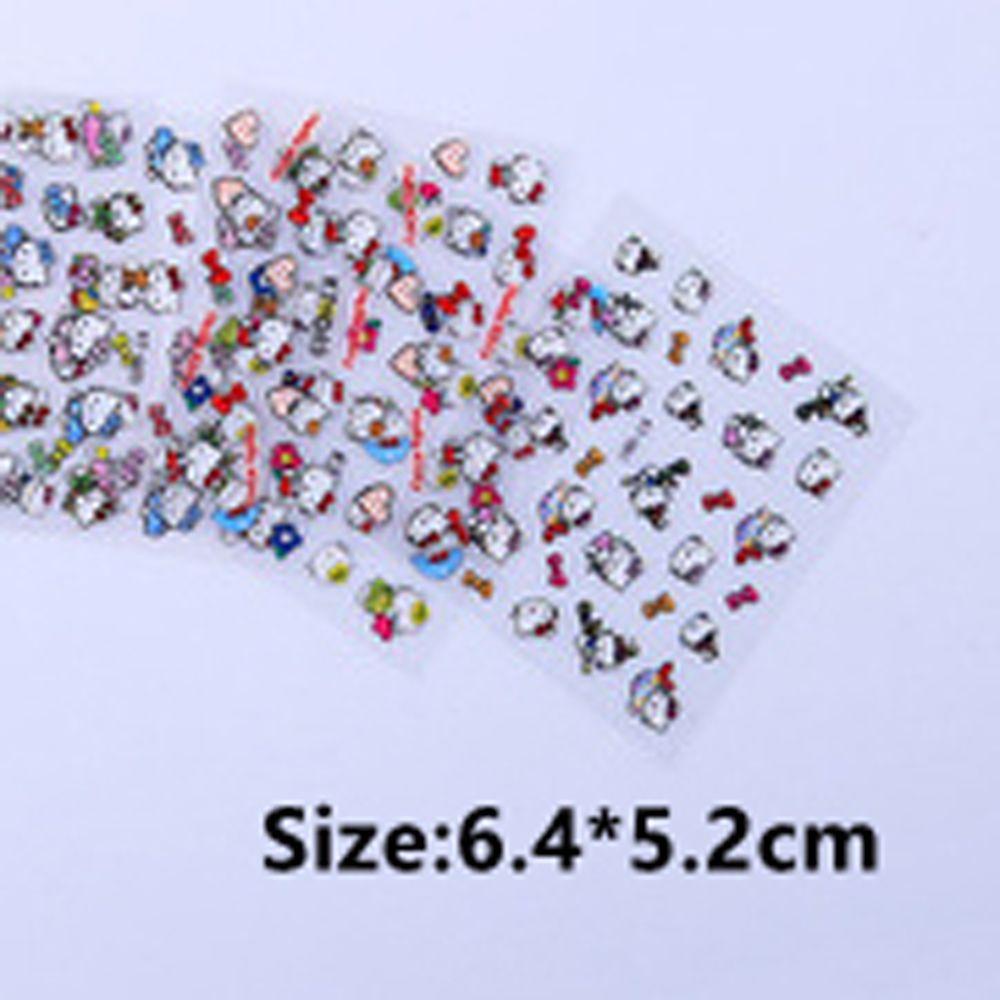 [Elegan] Stiker Kuku Gadis 30Pcs/set Perekat Diri Manikur Aksesoris Kucing Kartun Nail Art Dekorasi