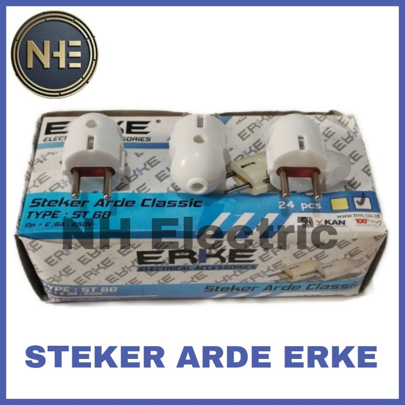 Steker Arde Erke - Steker Arde Bulat Erke - Steker Bulat Putih Erke SNI