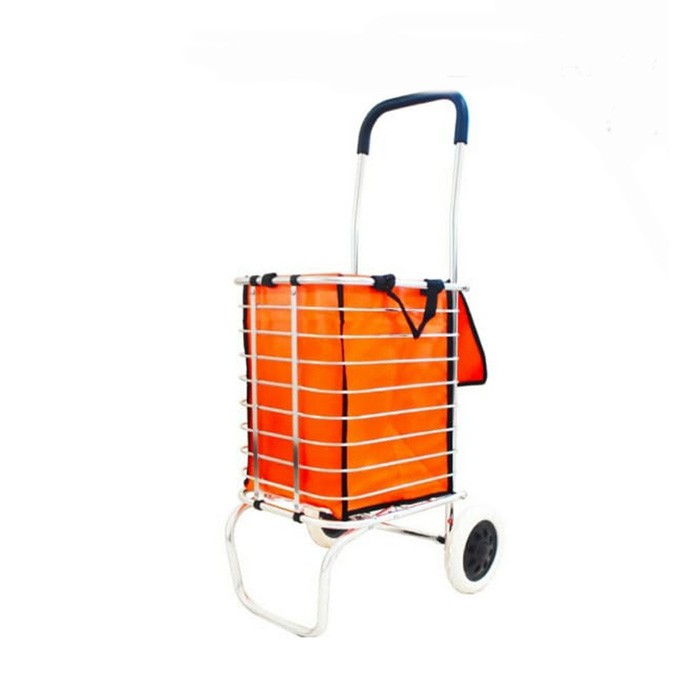 Kent KT-3002 Folded Trolley Aluminium - Troli Belanja Lipat Orange