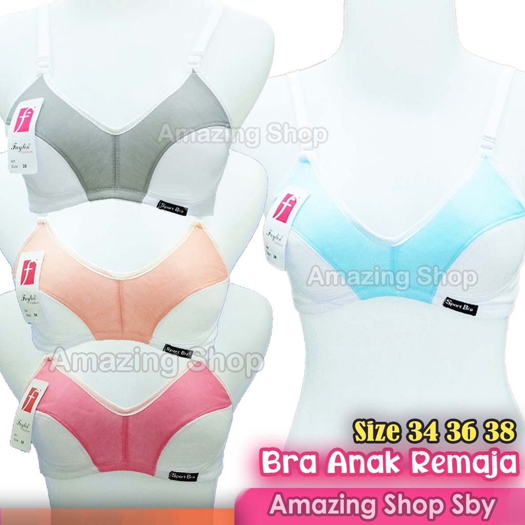 Bra BH Pelajar Remaja Sport Bra Tanpa Busa Kawat Murah Amazing Shop SBY