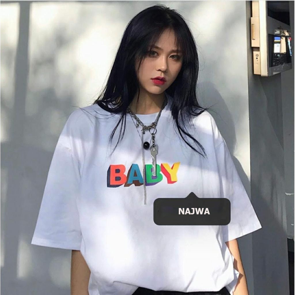 VS - Oversize Baby / OVERSIZE TSHIRT WANITA | KAOS TUMBLR TEE BAJU UNGU PURPLE BERSHKA