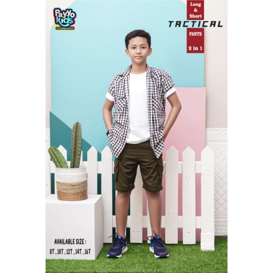 Afsheenastore Celana Taktikal 2in1 Payyo Kids 8-16T