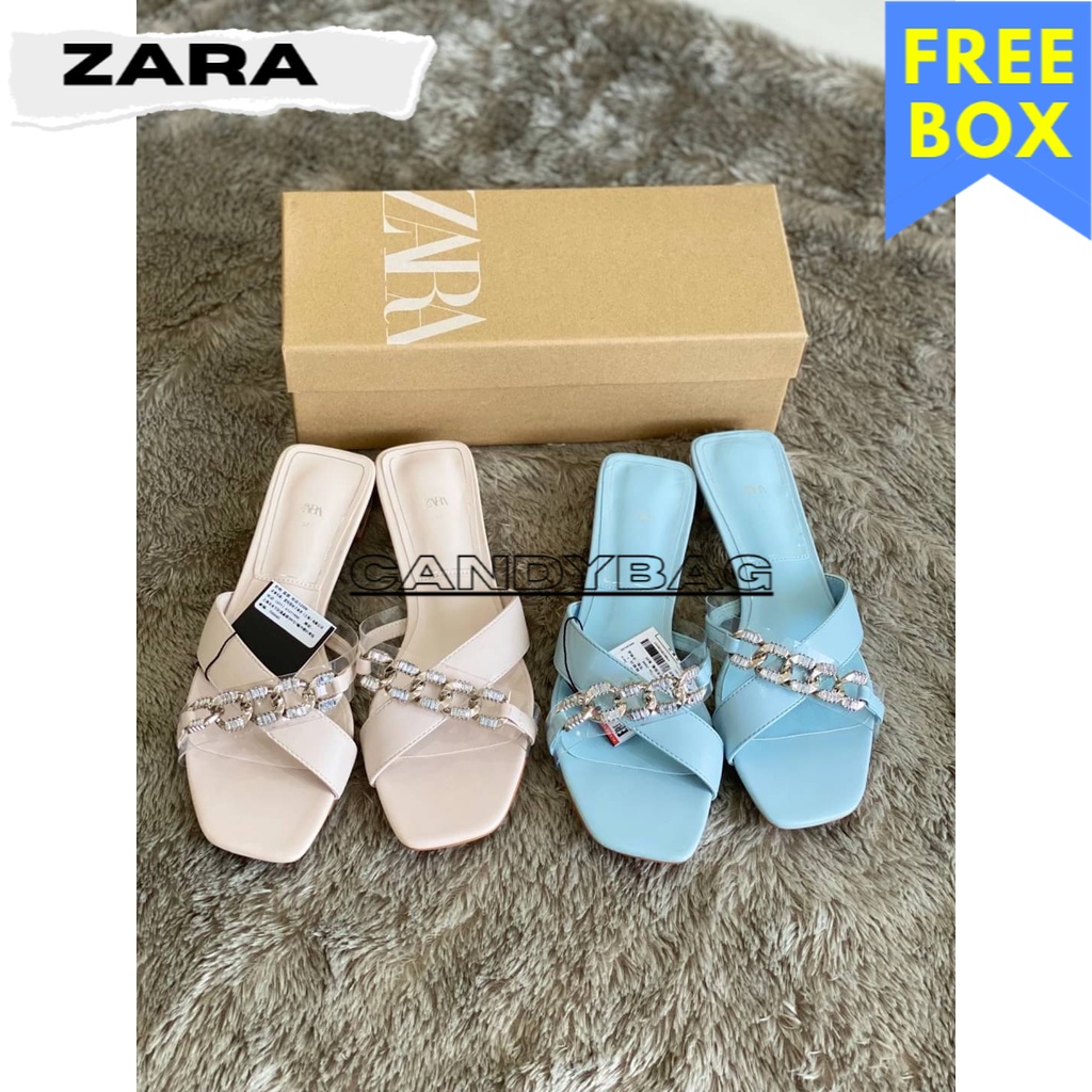 Flat Shoes Wanita - Zara Original Import Flat Sandal 399