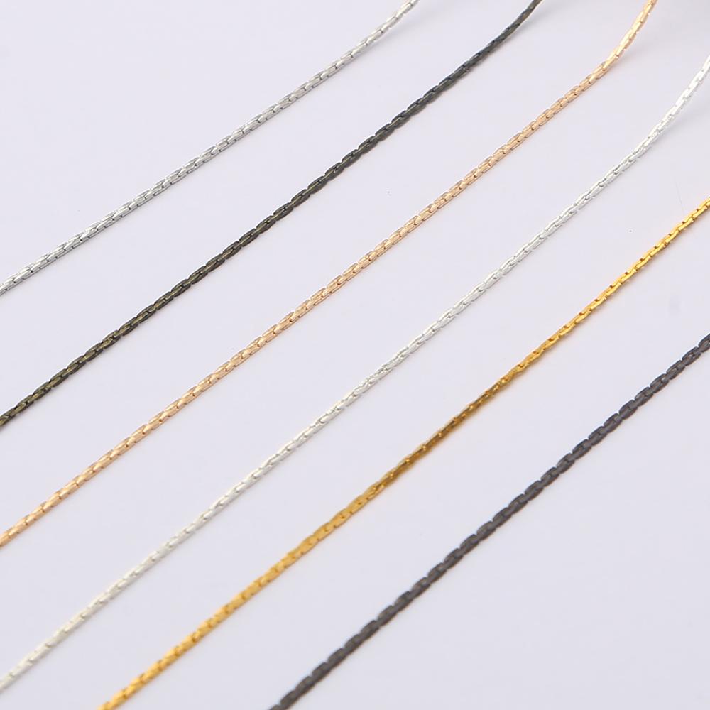 1m/lot 0.8mm Copper Wire Chain Necklace Chains Link for Jewelry Making Tail Extender Chain DIY Choker Anklet Connector Supplies