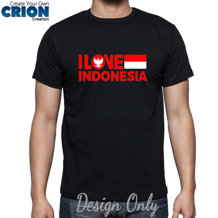 Kaos Indonesia - I Love Republik Indonesia - By Crion