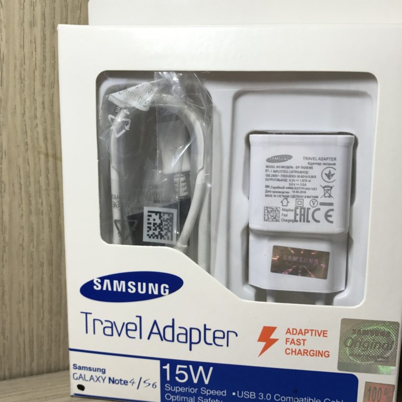 Charger Samsung Galaxy S6 Adaptive Fast Charging Original Casan Edge S7 Note 4 5  6 7 Active SEIN