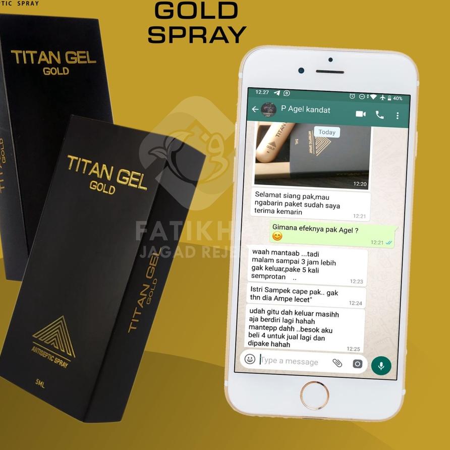 NEW ARRIVAL !!! 8.8 TITAN GEL GOLD SPRAY STAMINA PRIA ORIGINAL [KODE 877]
