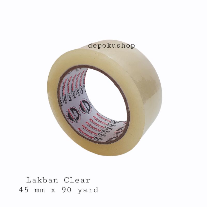 

Lakban Bening Rhinoceros Tape Clear 2 inchi 45mm x 90 yard