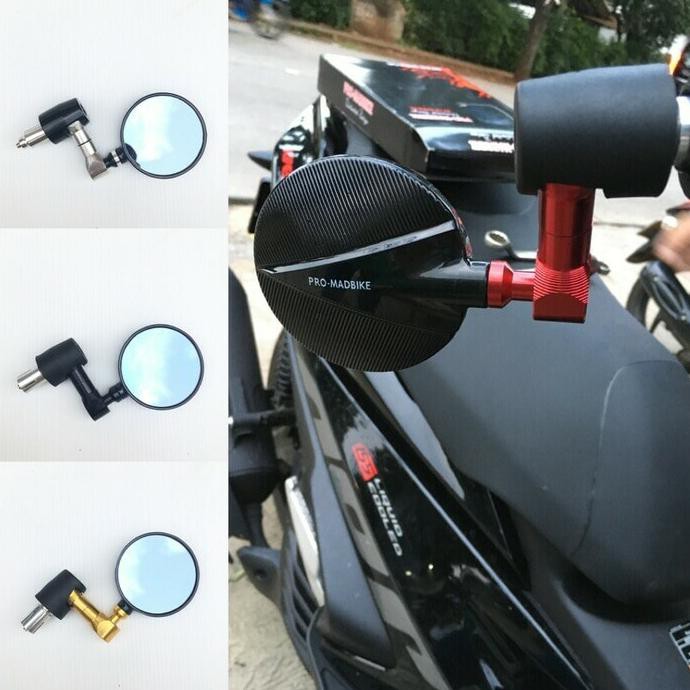 TERMURAH Spion Jalu Cnc Bulat & Spion Jalu Stang untuk motor Aerox Nmax Mio - Hitam
