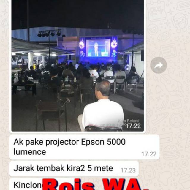 Kain layar proyektor ukuran 3x4 meter