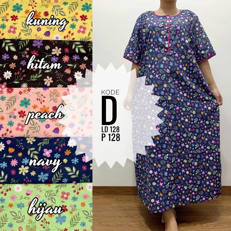 Longdress daster pendek katun jepang lokal pretty girl busui bumil-4