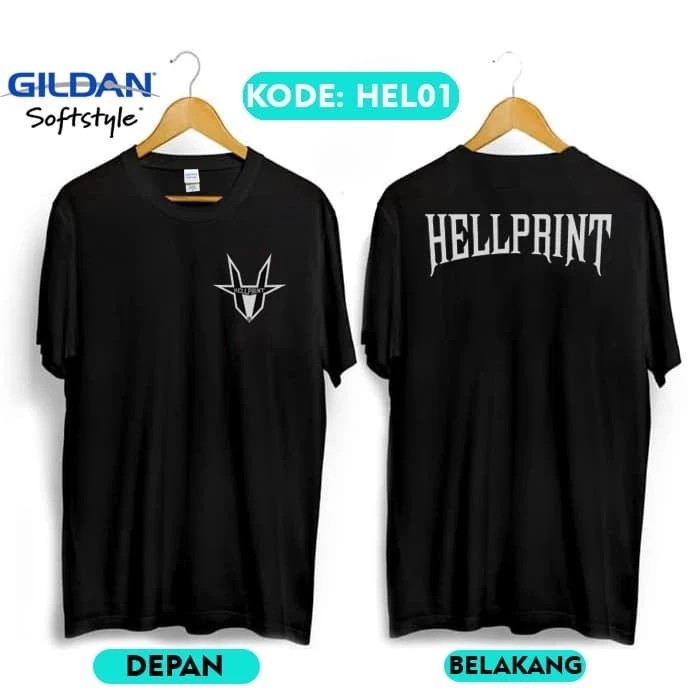Kaos hellprint logo 2019 - Kaos musik original gildan HL01