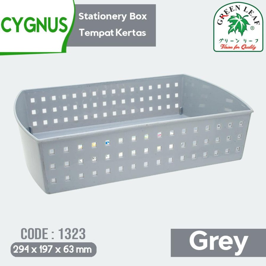 GREEN LEAf Tempat Kertas CYGNUS Stationery Box 1323