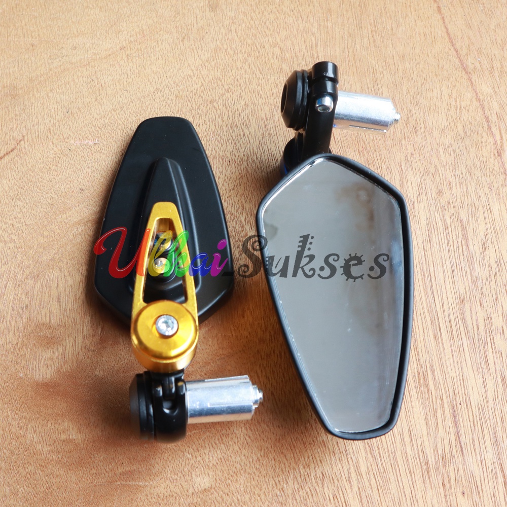 Spion Jalu Stang Motor l Variasi Aksesoris Setang Bawah Bar End Oval CNC PNP Spion Bawah Stang Spion Balap Universal Murah