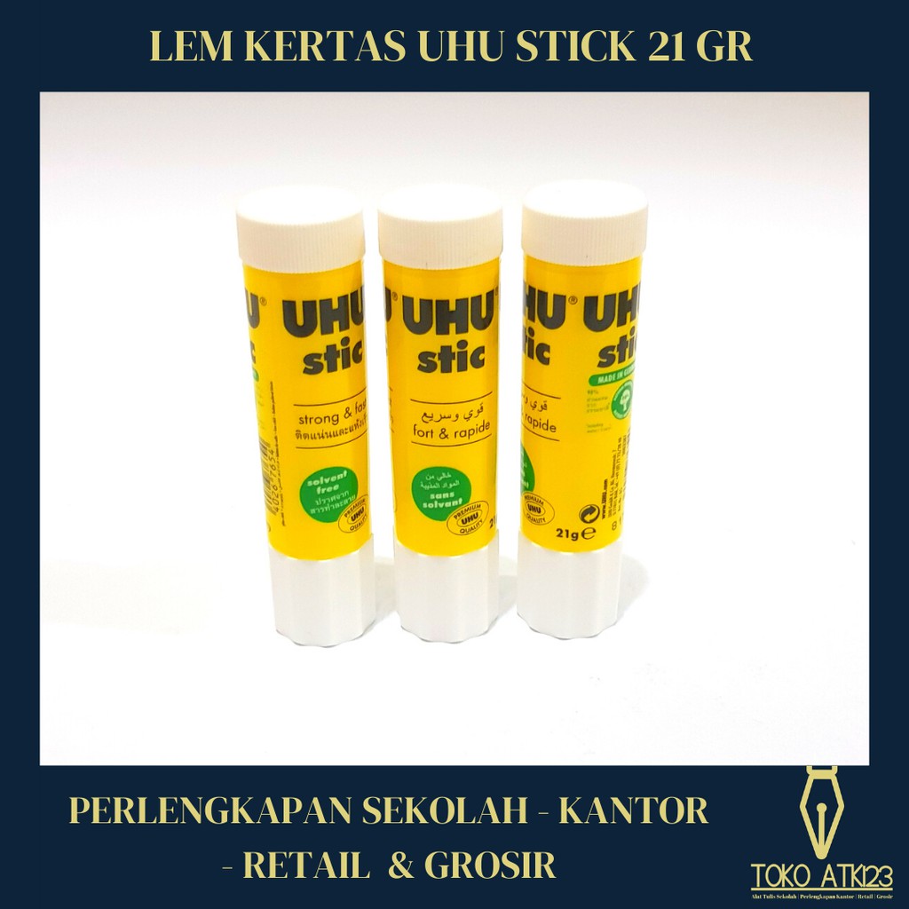 Lem Kertas Stick Merk UHU 21 gram