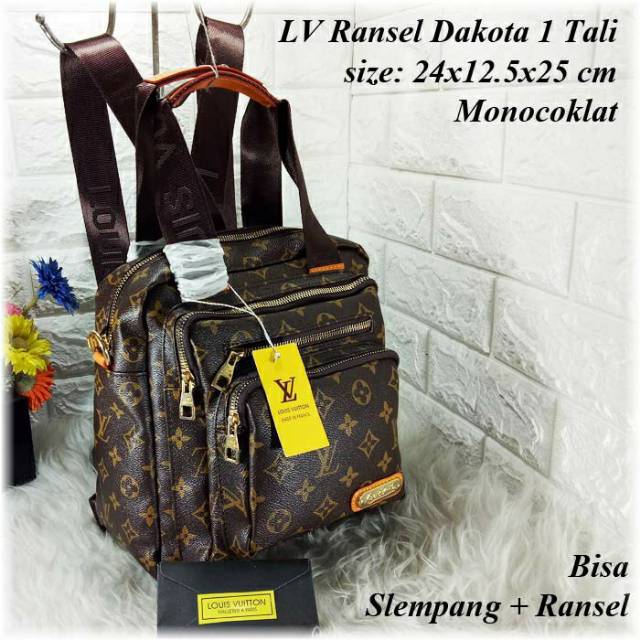 Tas Ransel Termurah LV Ransel Dakota 1 Tali Tas Import