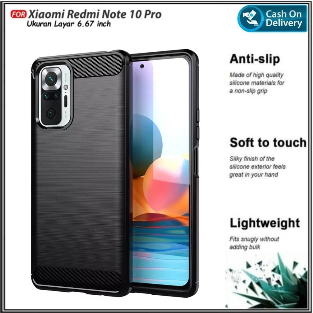 Case Ipaky Carbon Redmi Note 10 Pro {LIGO}