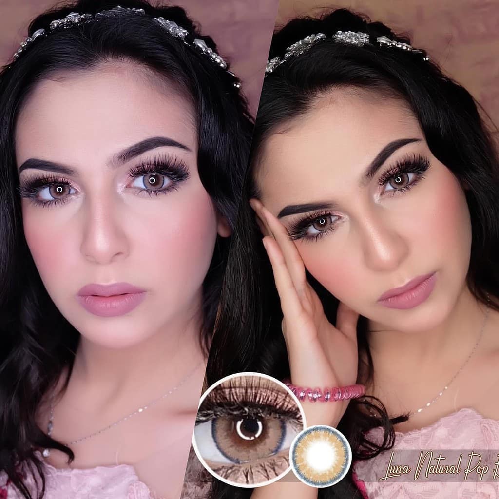 SOFTLENS GEL LUNA NATURAL POP BROWN DAN POP GREY (-0,50 S/D -6.00)