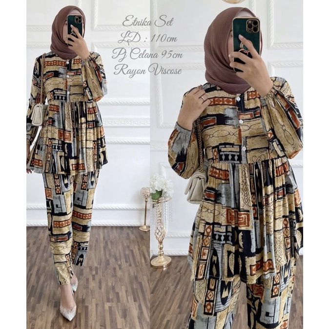 SETELAN RAYON BUSUI LD100-110 TERLARIS BELLE ONE SET / MARELA SET RAYON  / ZIONA ONE SET PREMIUM