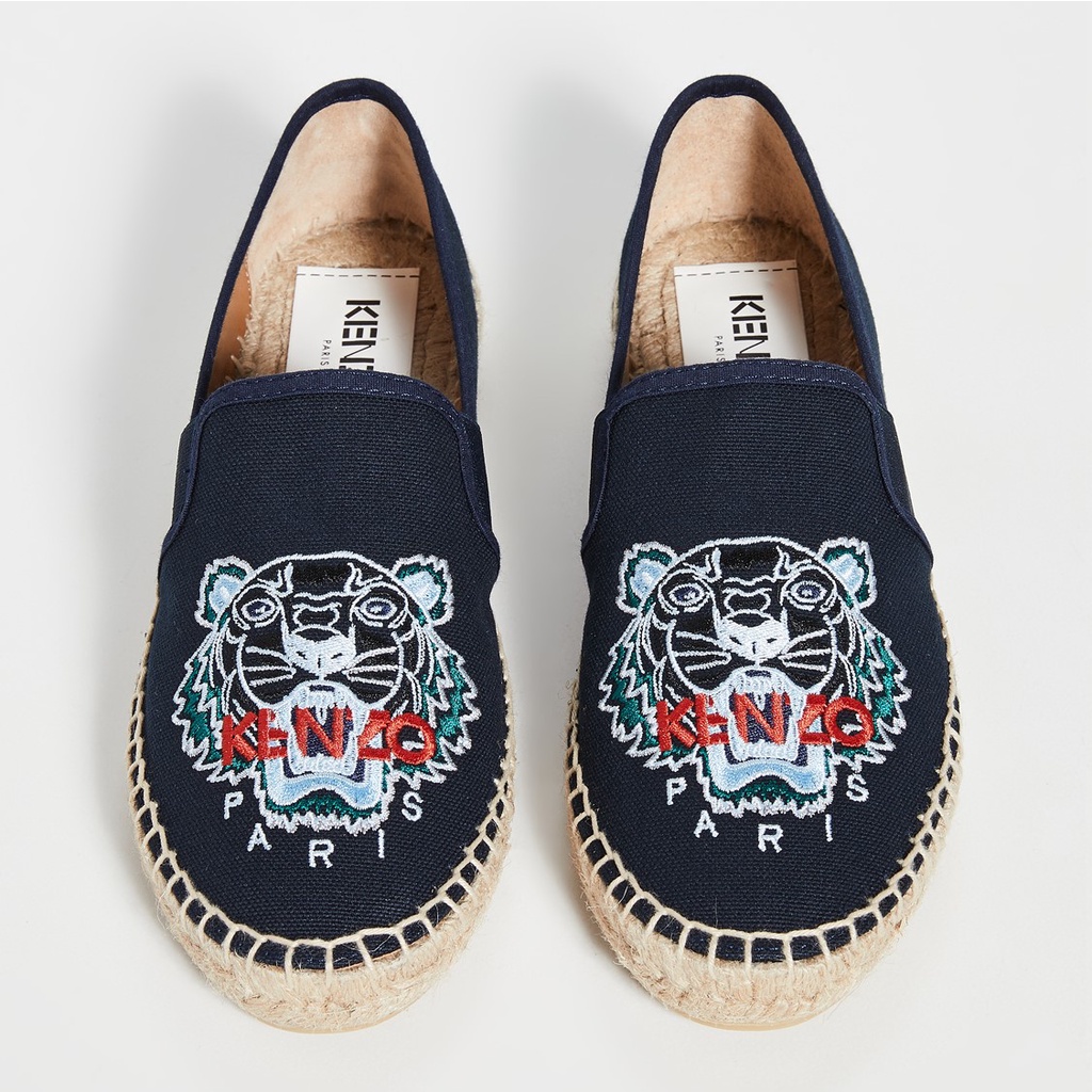 Knzo Tiger Elastic Espadrilles Navy/Red 100% Authentic