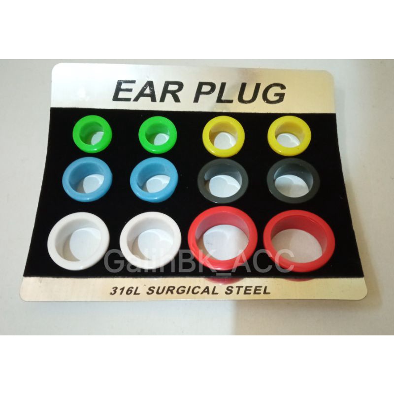 EarPlug/ Anting piercing/ Anting telinga pria dan wanita/ Bahan Plastik
