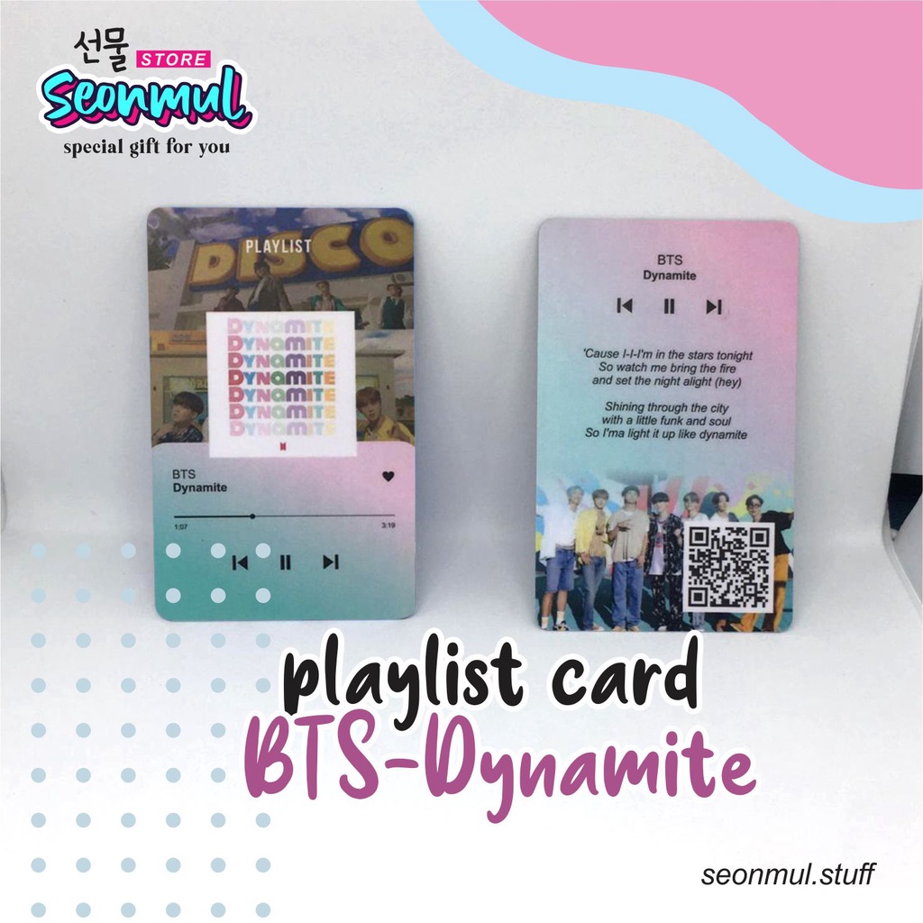 READY STOCK PLAYLIST CARD BTS DYNAMITE BTS-Dynamite